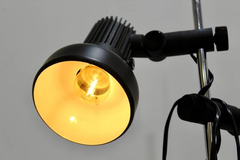 Vintage floor lamp, black - 60s | 01206