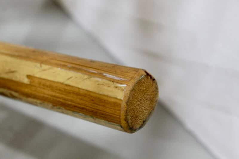 Vintage rieten schommelstoel - jaren '60 rotan | 01209