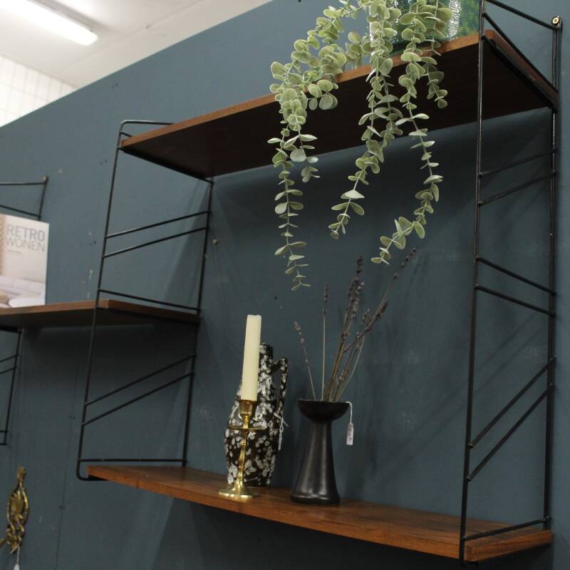 Vintage wall system, wall shelf