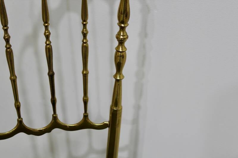 Vintage chiavari stoeltje - Italiaans, messing, groen | 01207