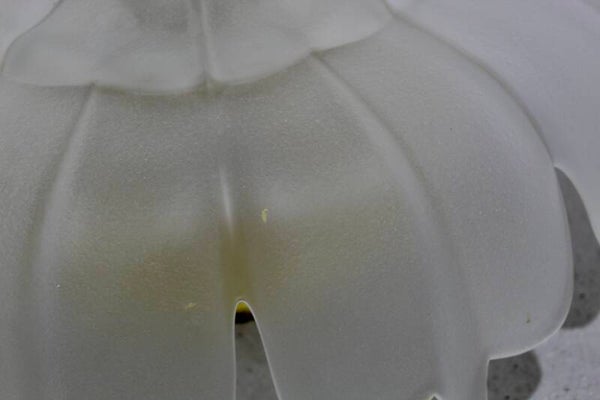 Vintage Deckenlampe, Deckenleuchte - Blumenform, 70er Jahre, Messing Glas | 01202