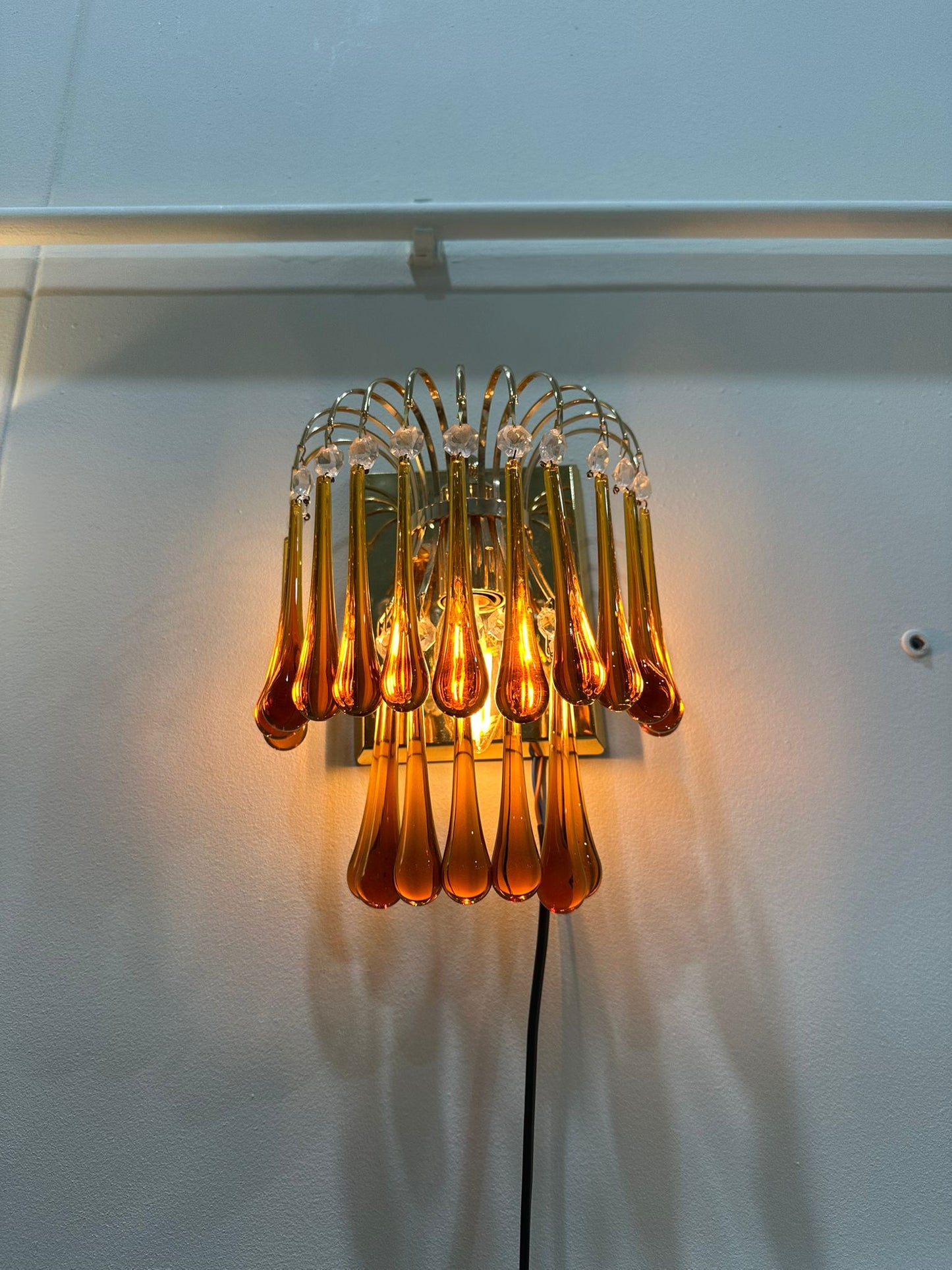 Vintage teardrop wandlamp - Murano