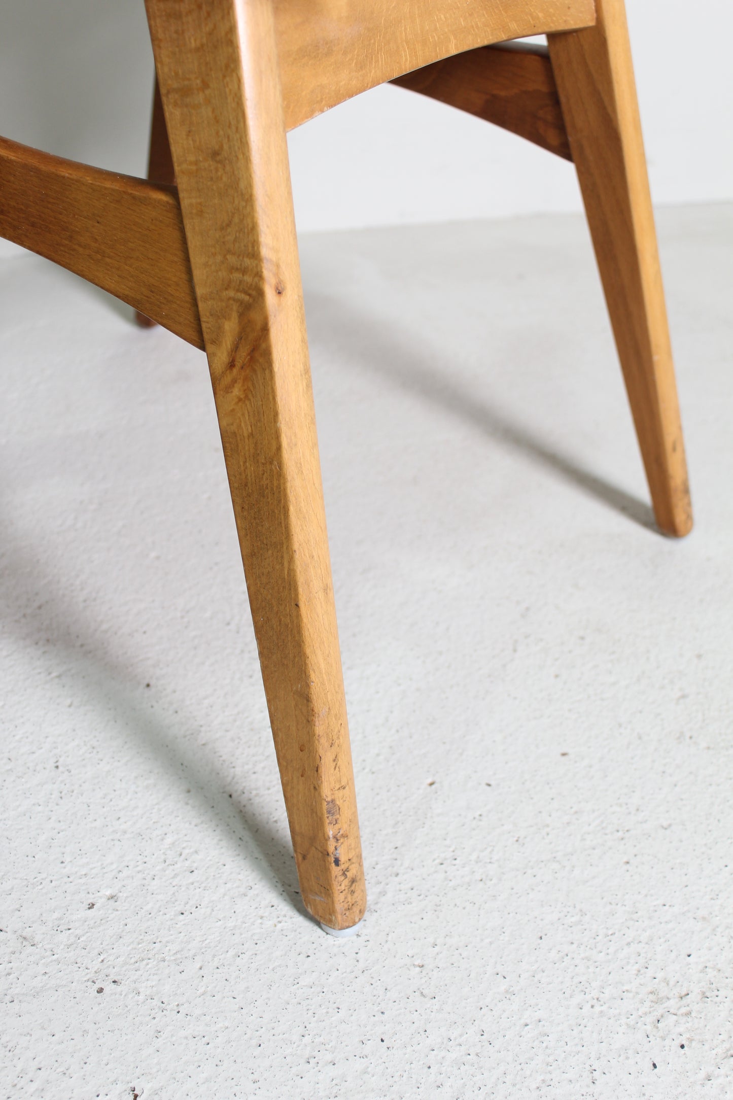 2x vintage eetkamerstoelen jaren '60 rood/bruin