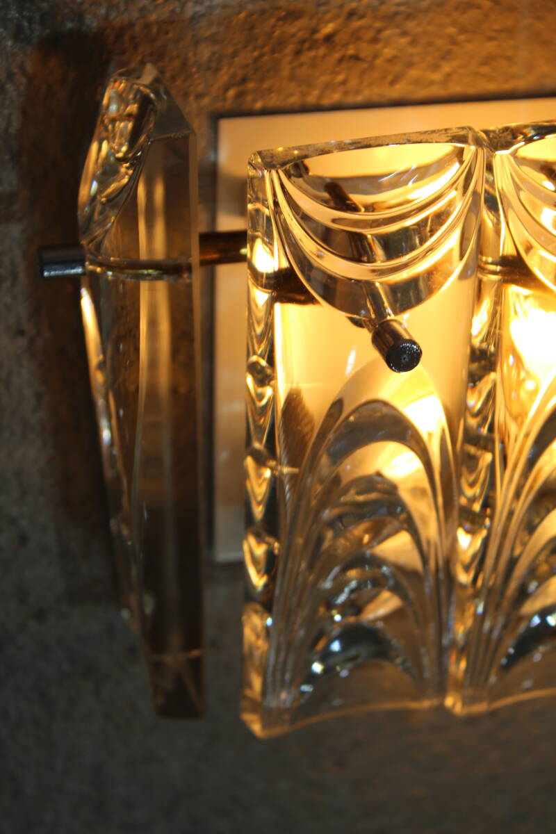 Vintage Italian wall lamp - crystal, 1960s