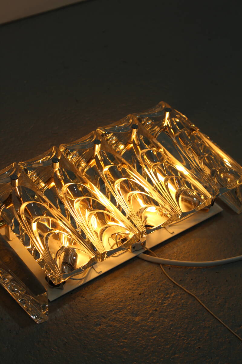 Vintage Italian wall lamp - crystal, 1960s