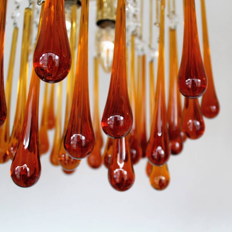 Vintage teardrop lamp - amber