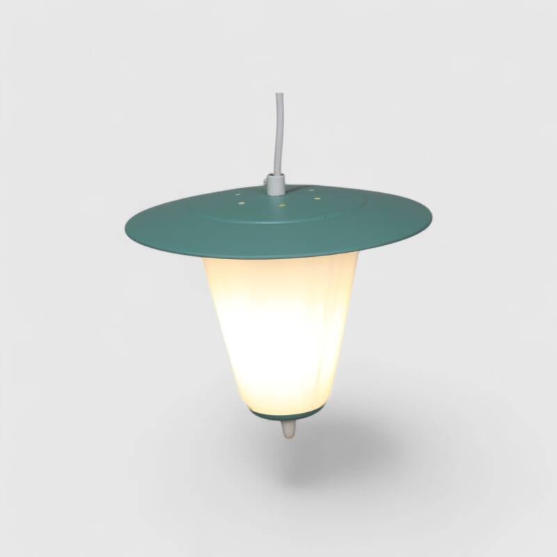 Vintage lamp, hanglamp - mintgroen, jaren '50 stijl