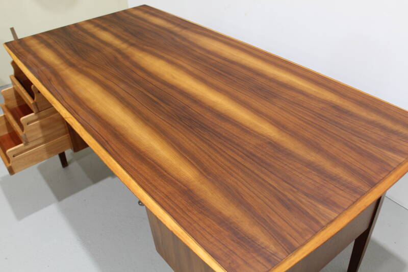 Vintage desk - walnut wood 50s/60s | 01218