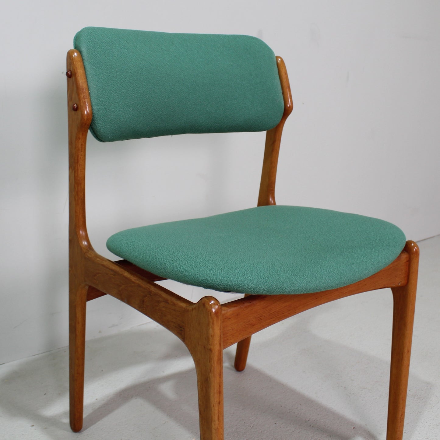 4x Vintage Esszimmerstühle, Erik Buch, Teakholz