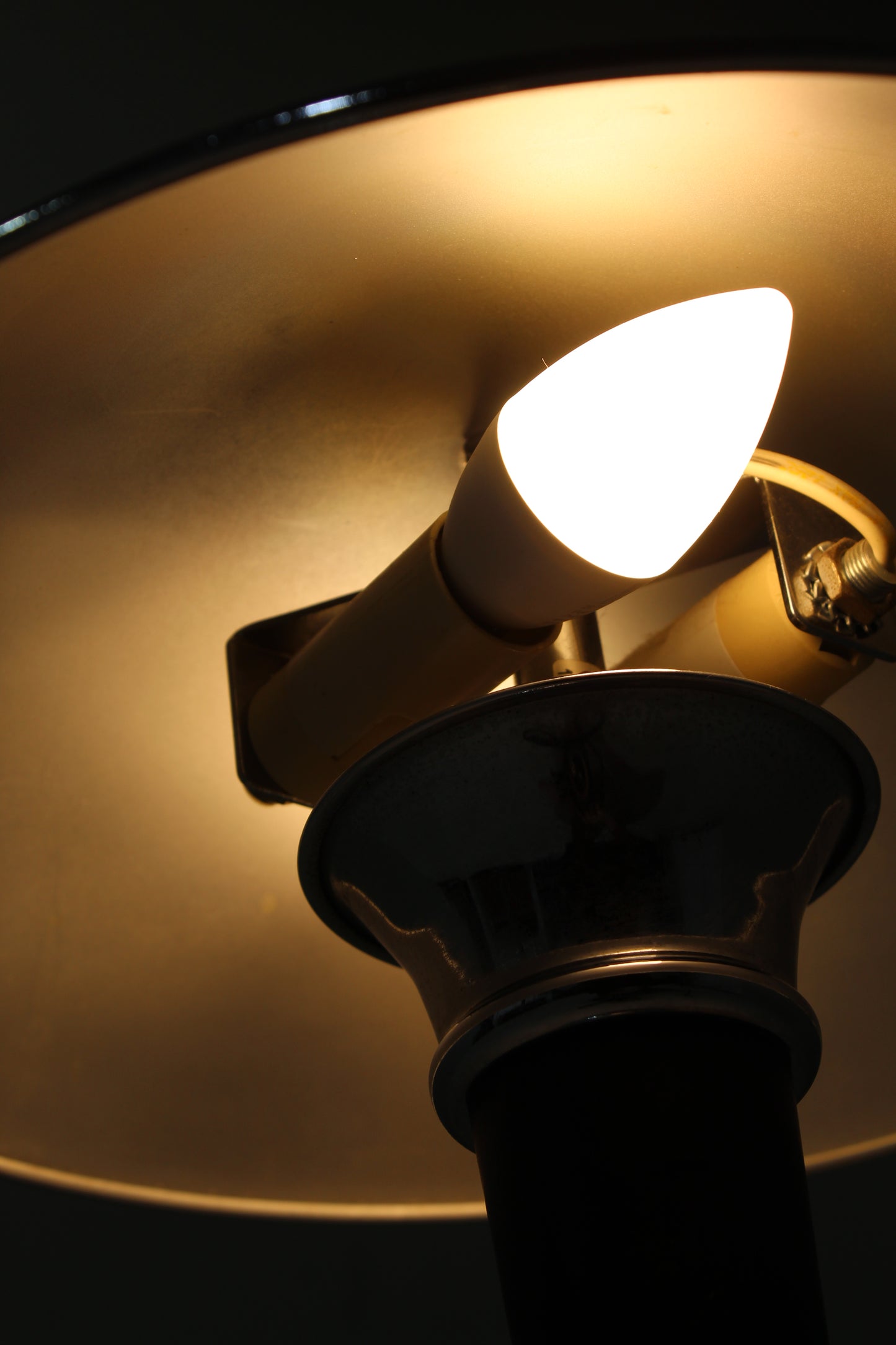Vintage IKEA tafellamp, chroom mushroomlamp