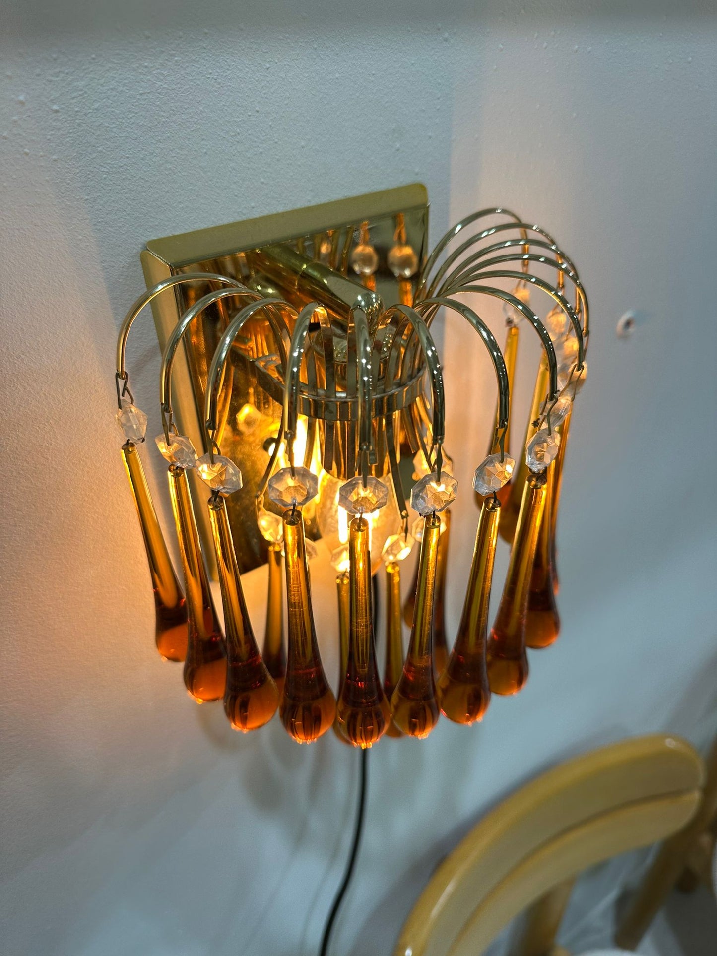 Vintage teardrop wandlamp - Murano