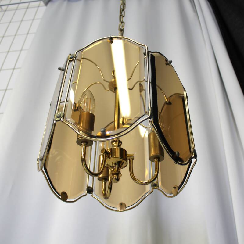 Vintage smoked glass lamp