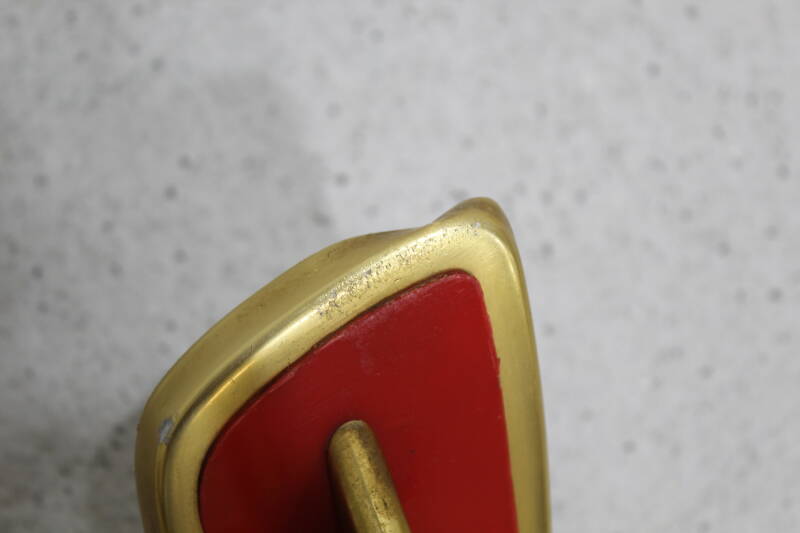 Vintage kapstok, garderobe - jaren '50/'60 goud, rood