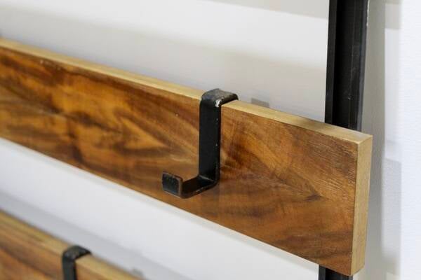 Vintage-Garderobe, Garderobe, Spiegel - Holz, 1960er Jahre