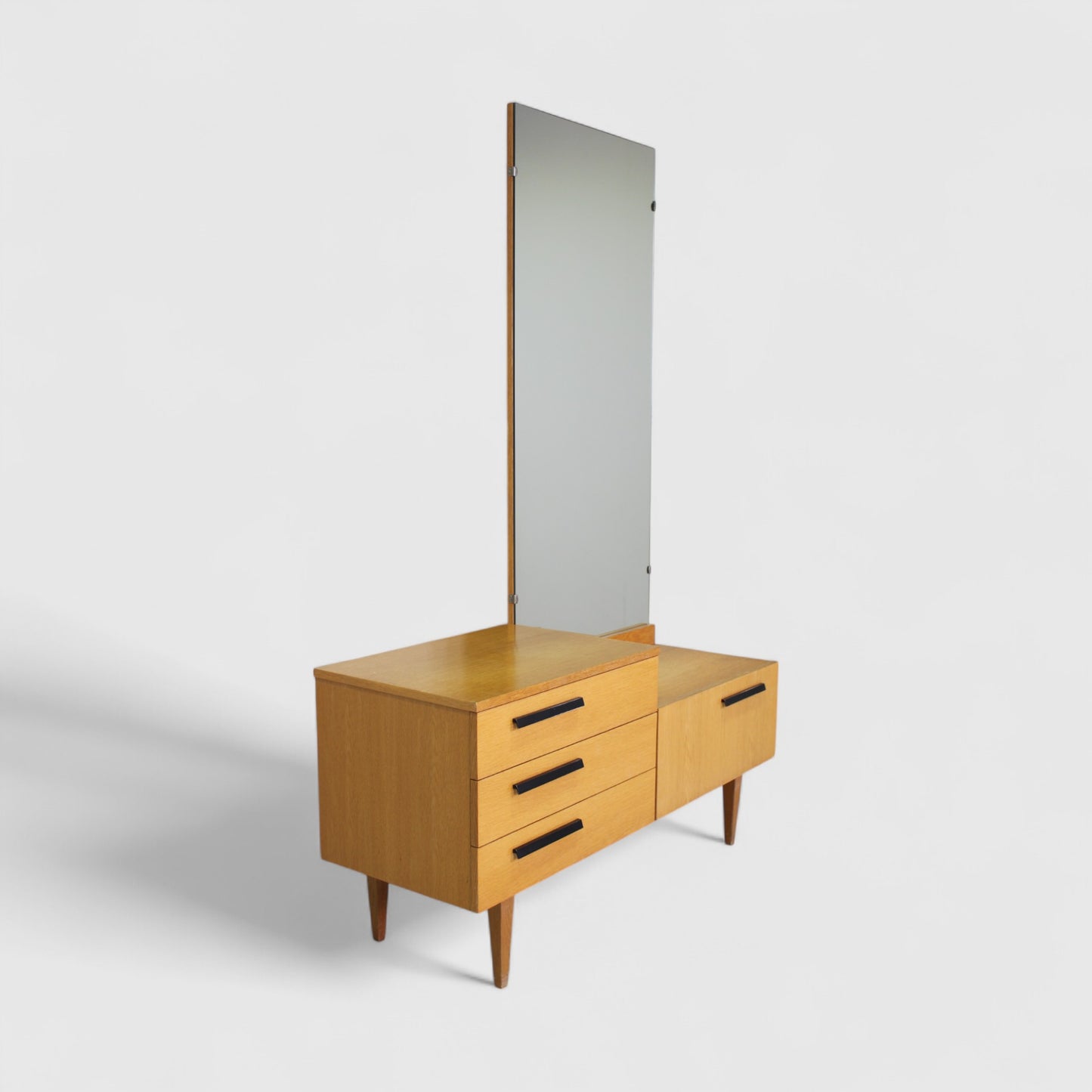 Vintage kaptafel, kast met spiegel - jaren '50/'60