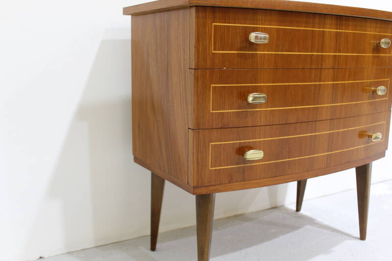 Vintage chest of drawers - 1960s, brass | 00919