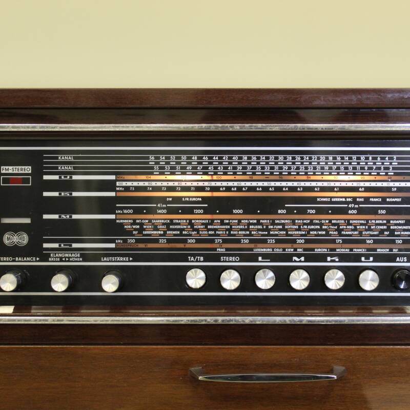 Vintage radio cabinet, audio cabinet, music cabinet