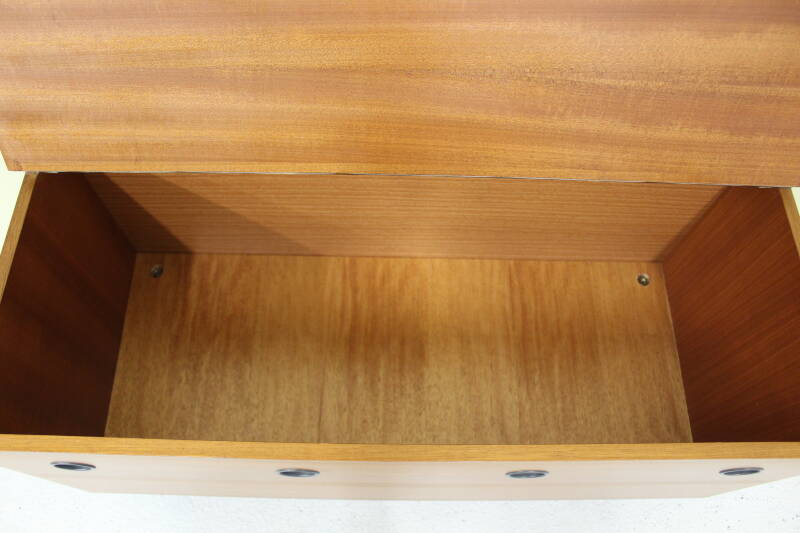 Vintage blanket chest, toy chest - 1960s, teak