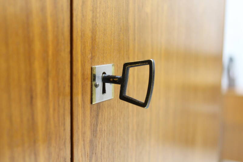 Vintage hoge kast, dicht - jaren '60 | 01151