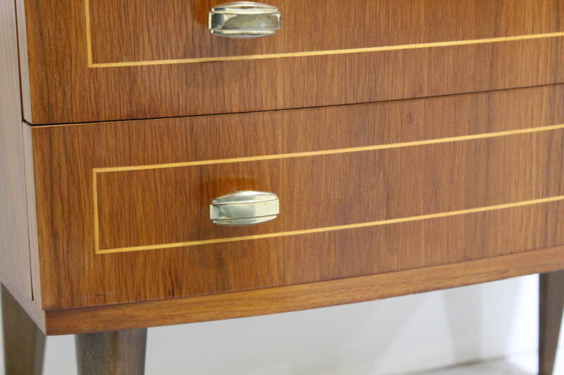 Vintage chest of drawers - 1960s, brass | 00919