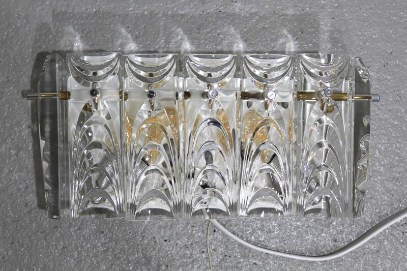 Vintage Italian wall lamp - crystal, 1960s