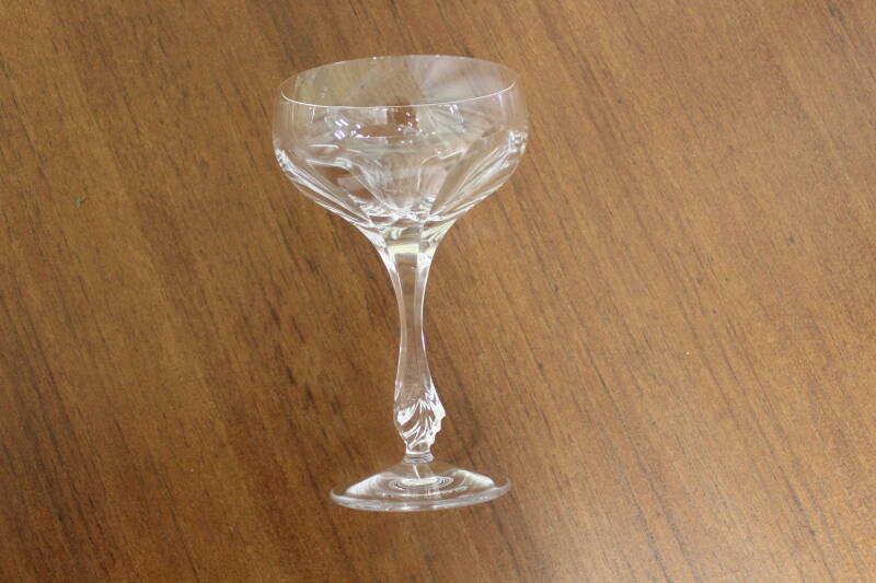 6x Vintage Kristall Champagnergläser, Cocktailgläser