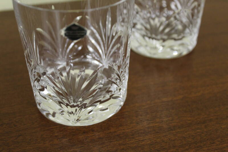 Vintage set of crystal whiskey glasses - Klingenbrunn