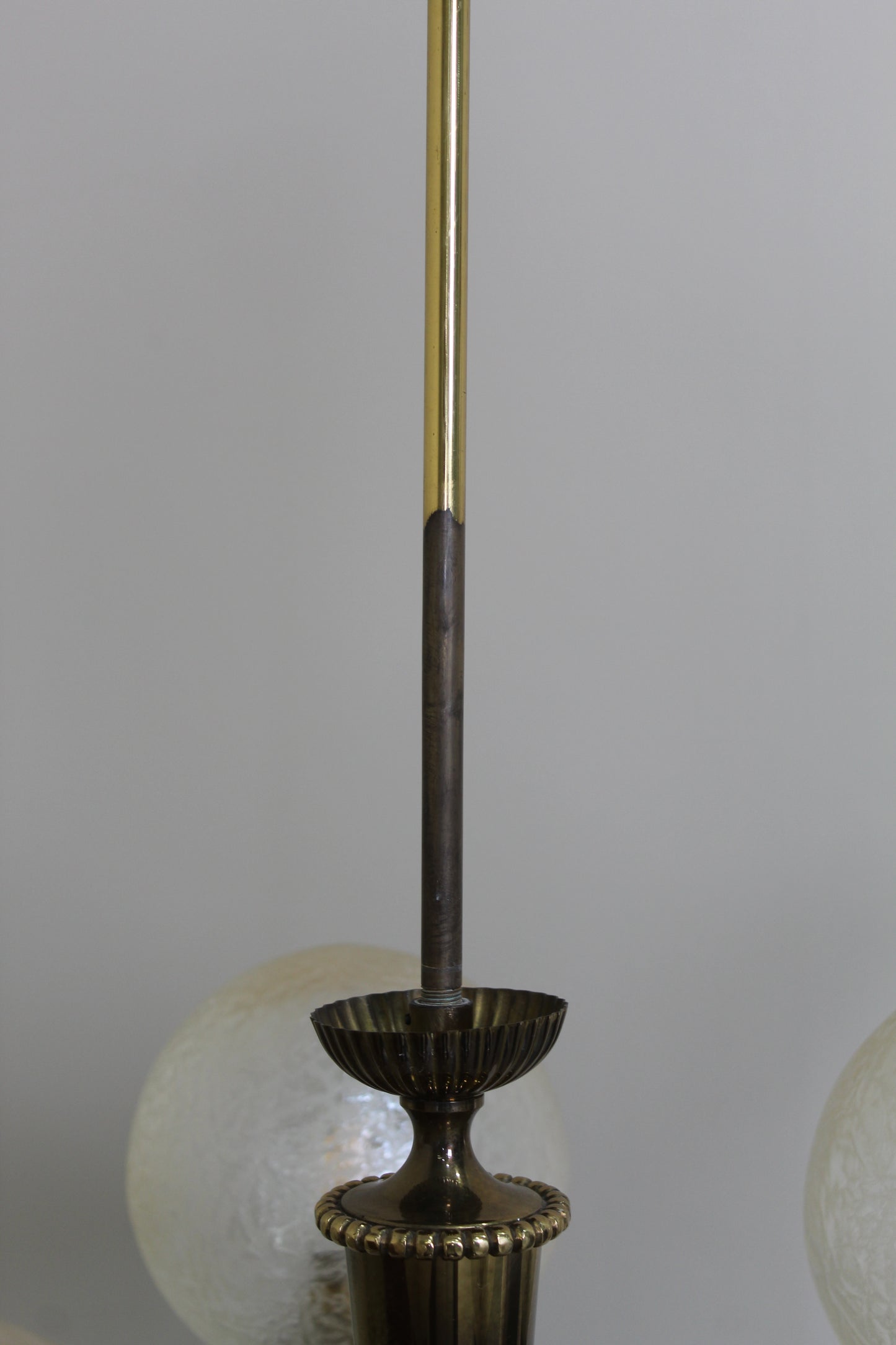 Vintage hanglamp, kroonluchter - messing jaren '50