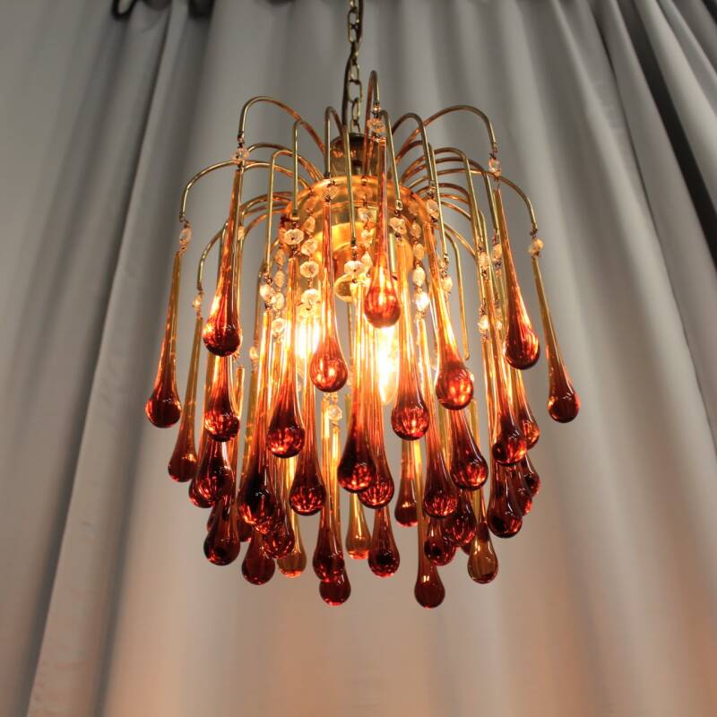 Vintage teardrop lamp - amber