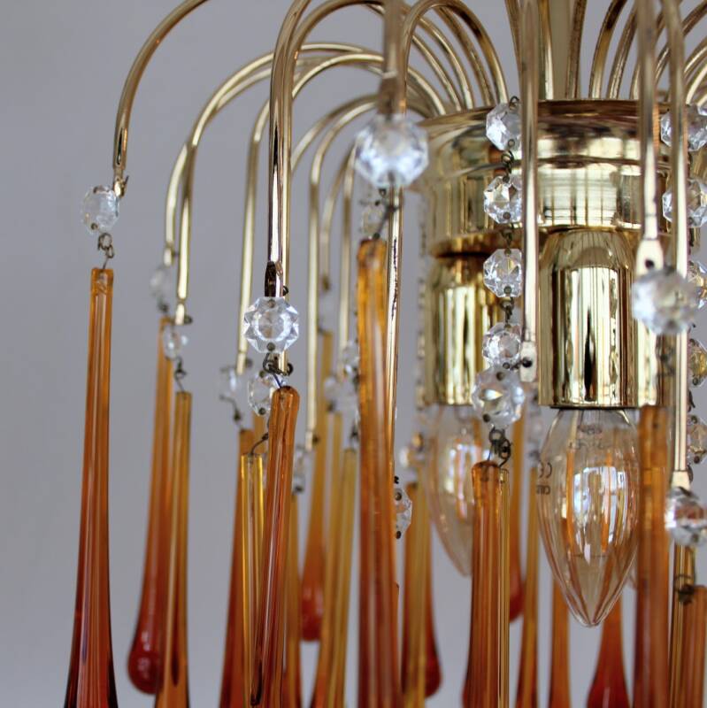 Vintage teardrop lamp - amber