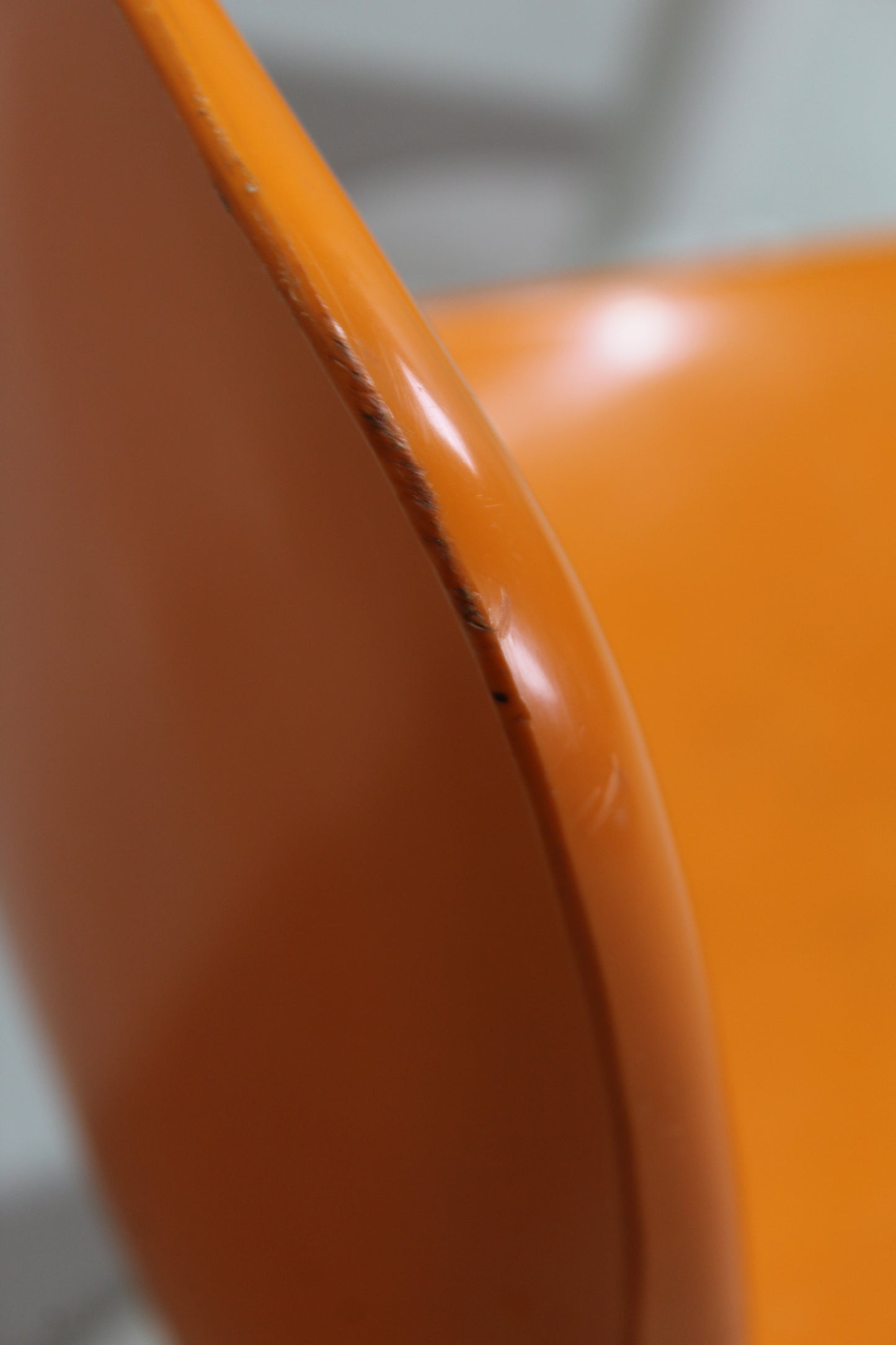 Vintage seventies kuipstoel, eetkamerstoel - oranje