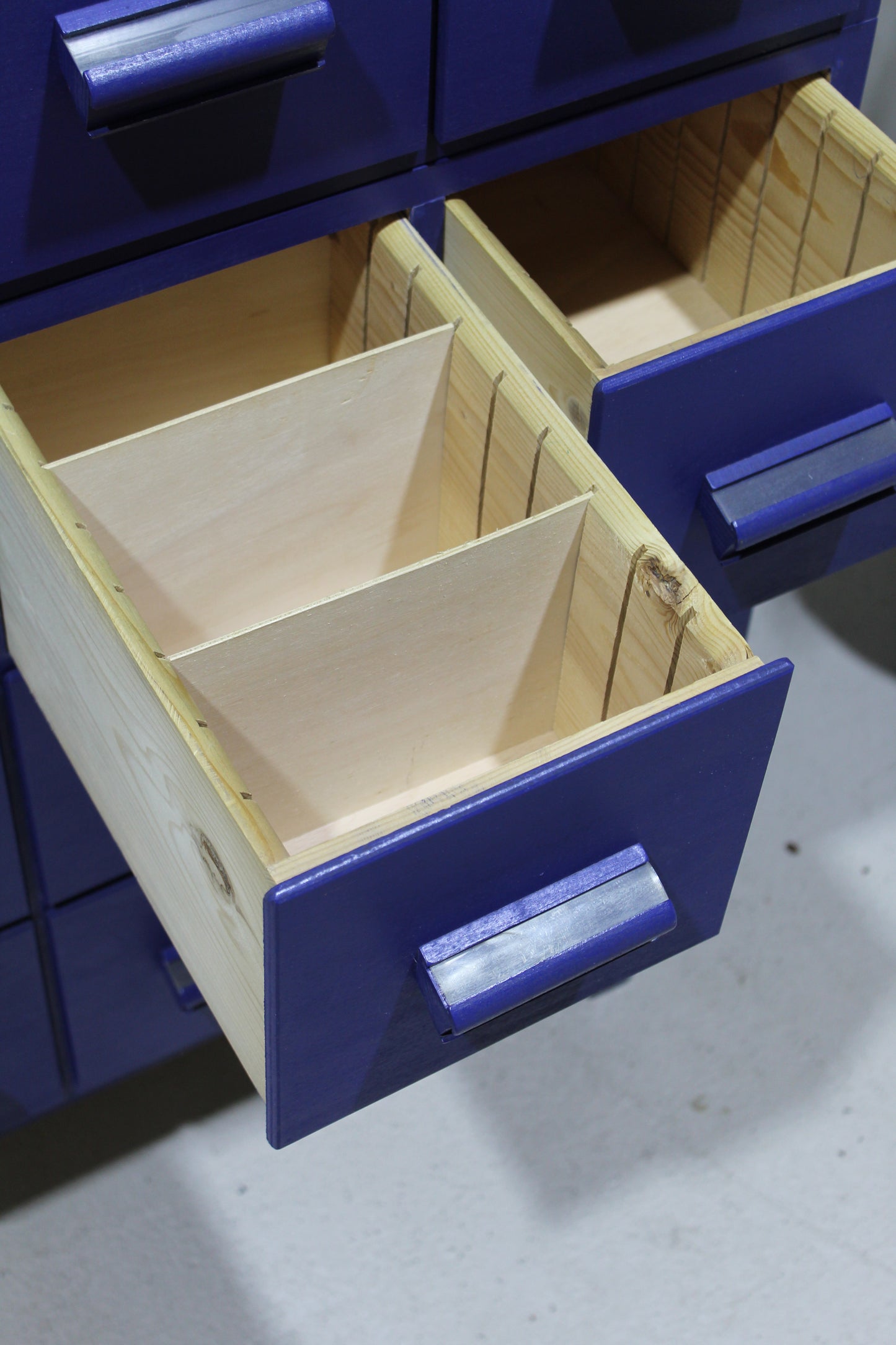 Vintage ladekast, opbergkast - blauw