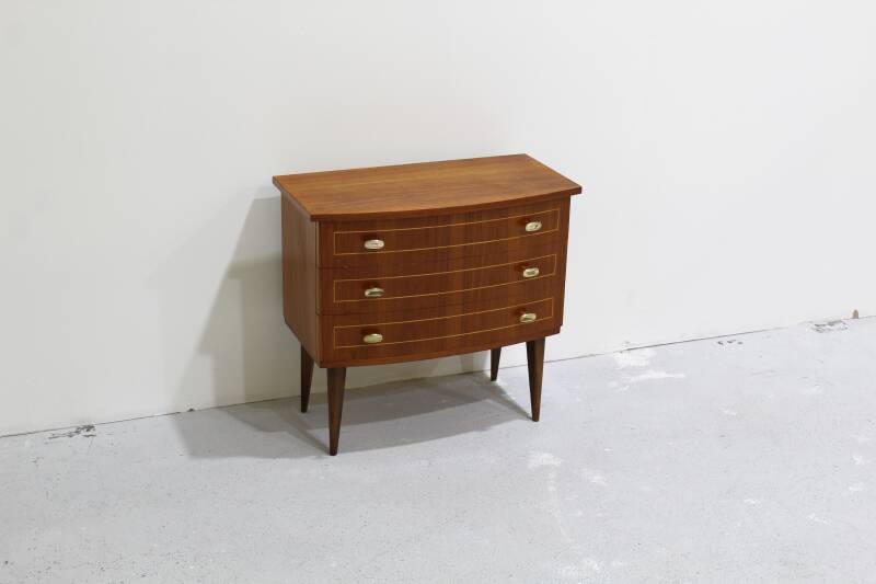 Vintage chest of drawers - 1960s, brass | 00919