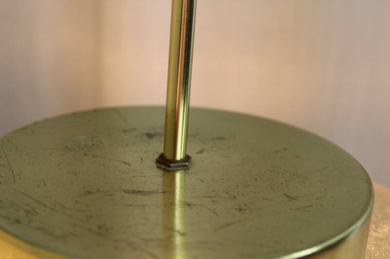 Vintage hanglamp AKA Leuchten, messing goud glas | 00790