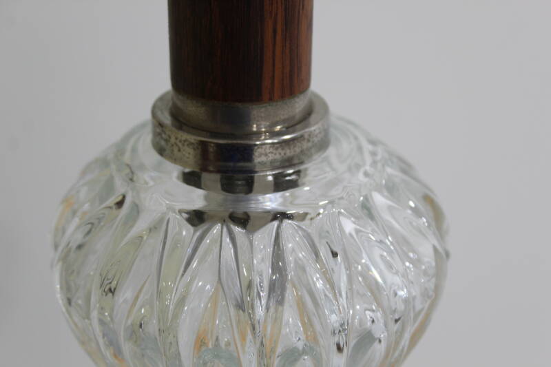 Vintage cascade lamp - transparant, hout, jaren '70 | 00942