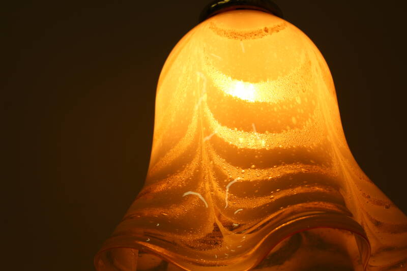 Vintage glazen hanglamp | 00743