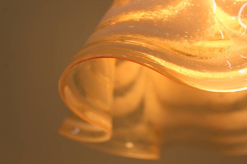 Vintage glazen hanglamp | 00743