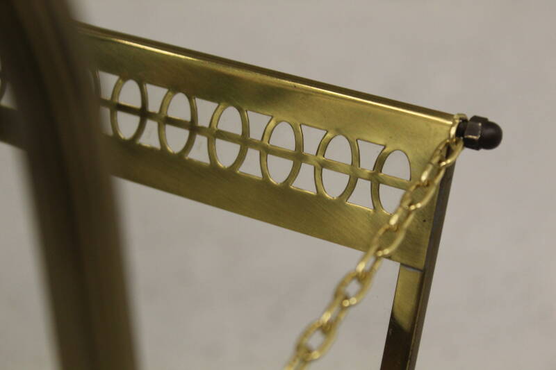 Vintage lectuurmand - messing, glas | 00809
