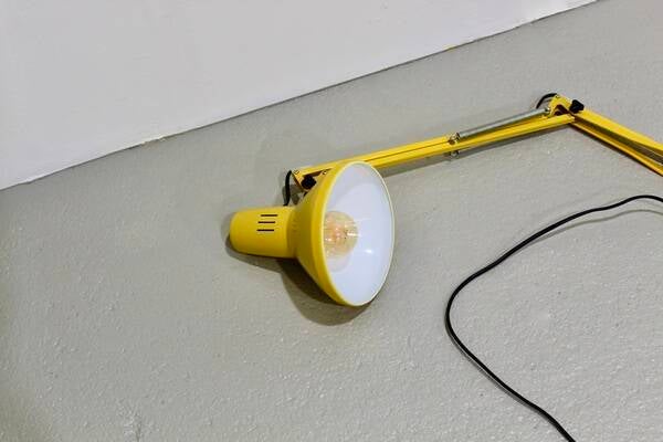 Vintage gele bureaulamp, architectenlamp – LEDU, jaren ’70 | 01136