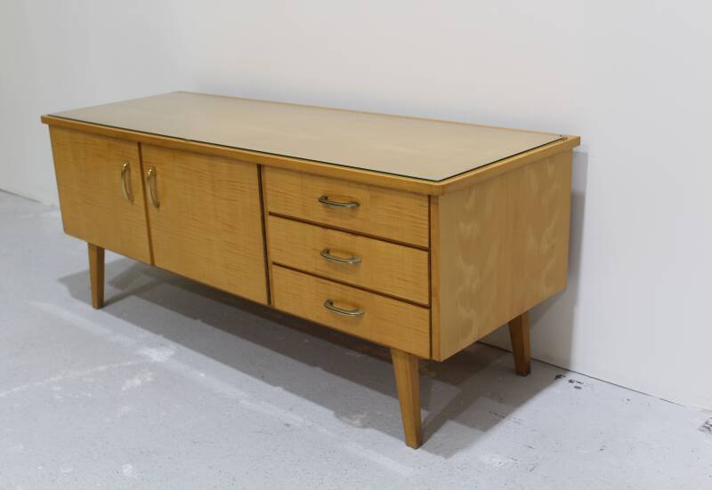Vintage low sideboard, TV cabinet, cupboard - mid century | 00883