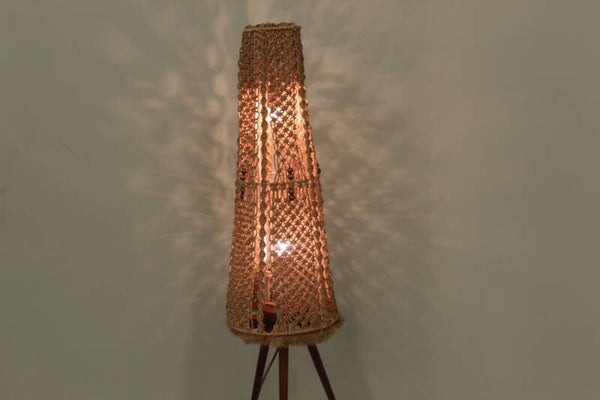 Vintage Stehlampe, Makramee