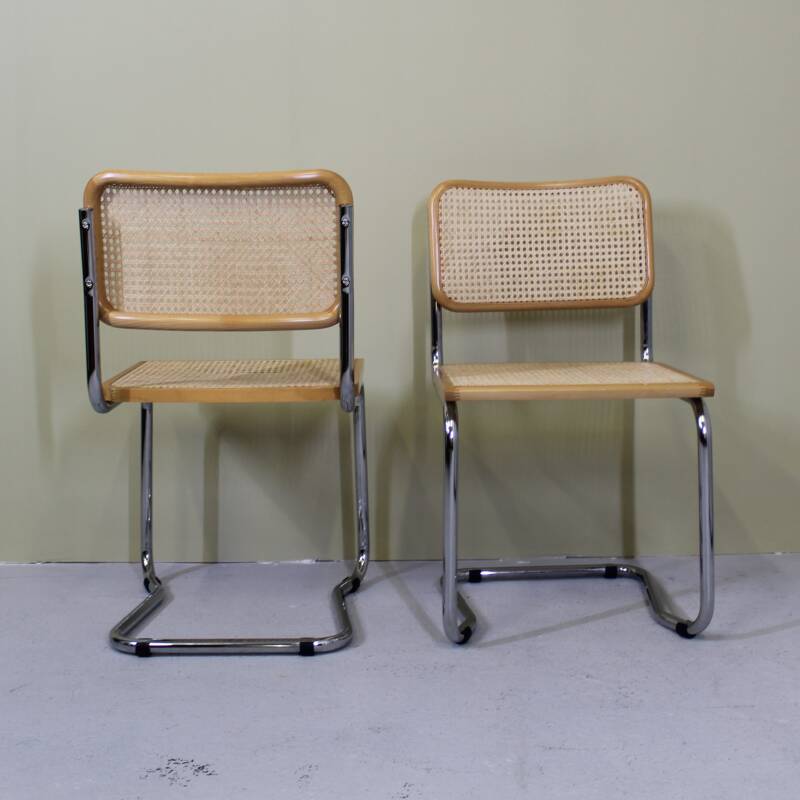 Set of vintage webbing chairs Marcel Breuer