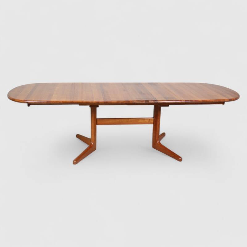 Vintage uitschuifbare eettafel, Deens design - ovaal, jaren '60 | 01449
