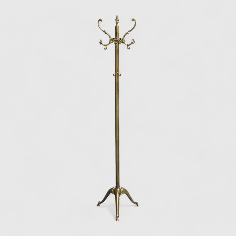 Vintage standing coat rack, wardrobe - brass | 01352