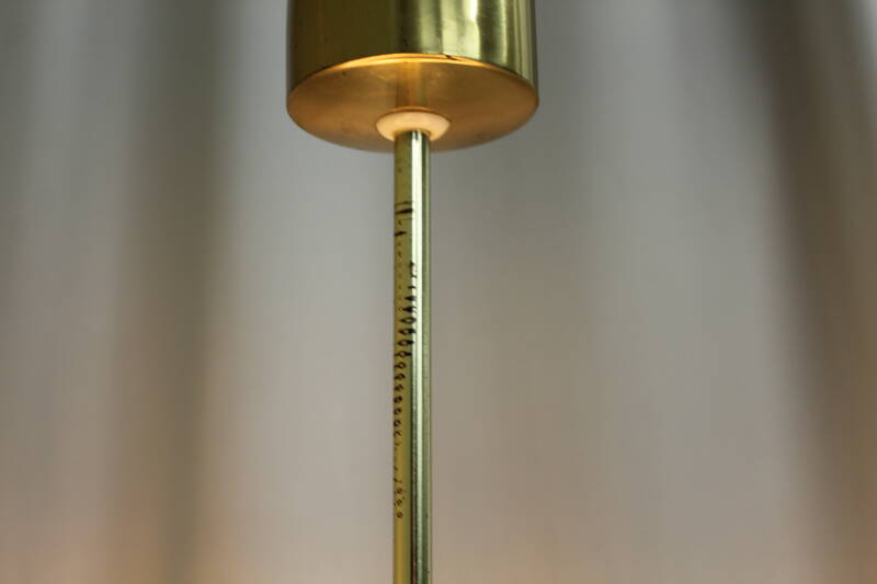 Vintage hanglamp AKA Leuchten, messing goud glas | 00790