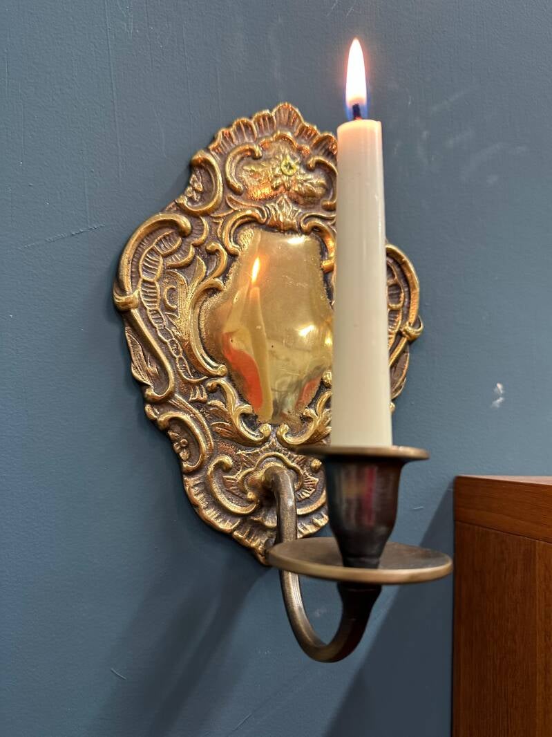 Vintage brass wall sconce