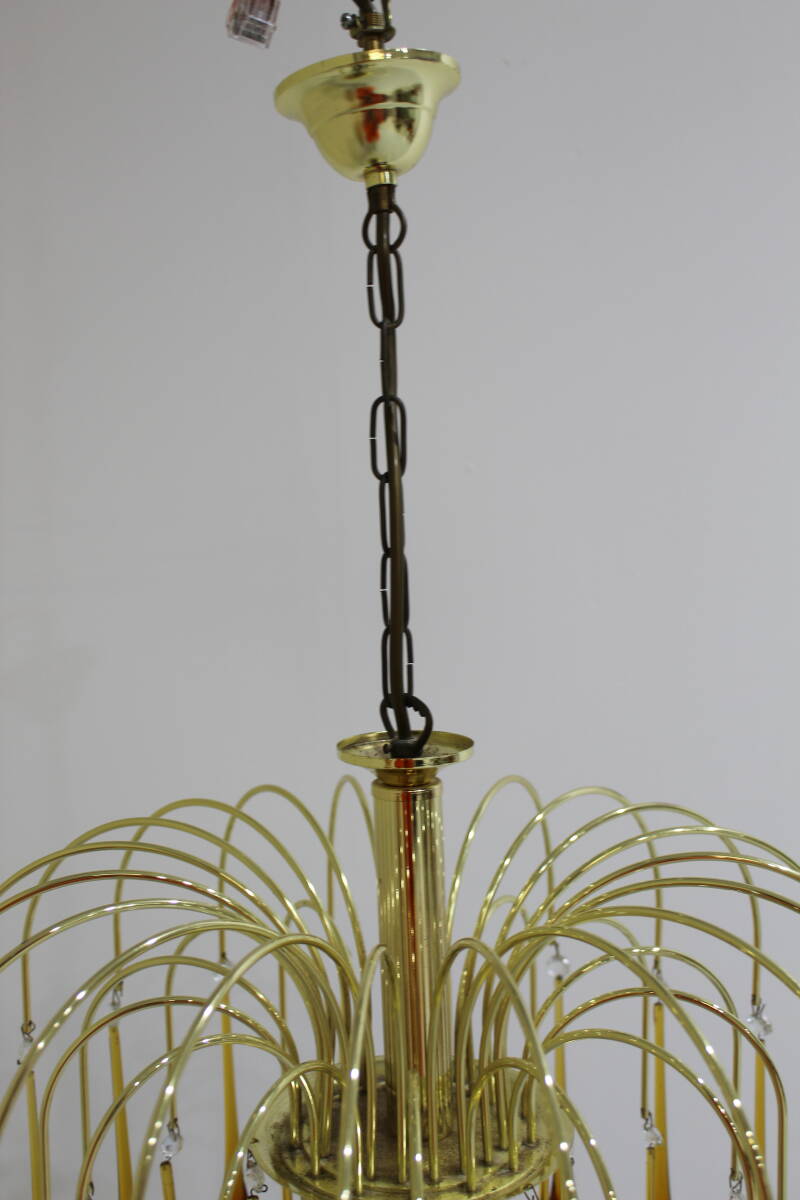 Vintage Murano teardrop lamp - amber colored | 01103