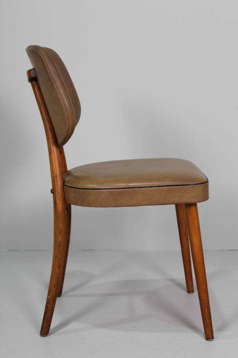 6x Vintage Esszimmerstühle – 60er Jahre, Kunstleder | 01402