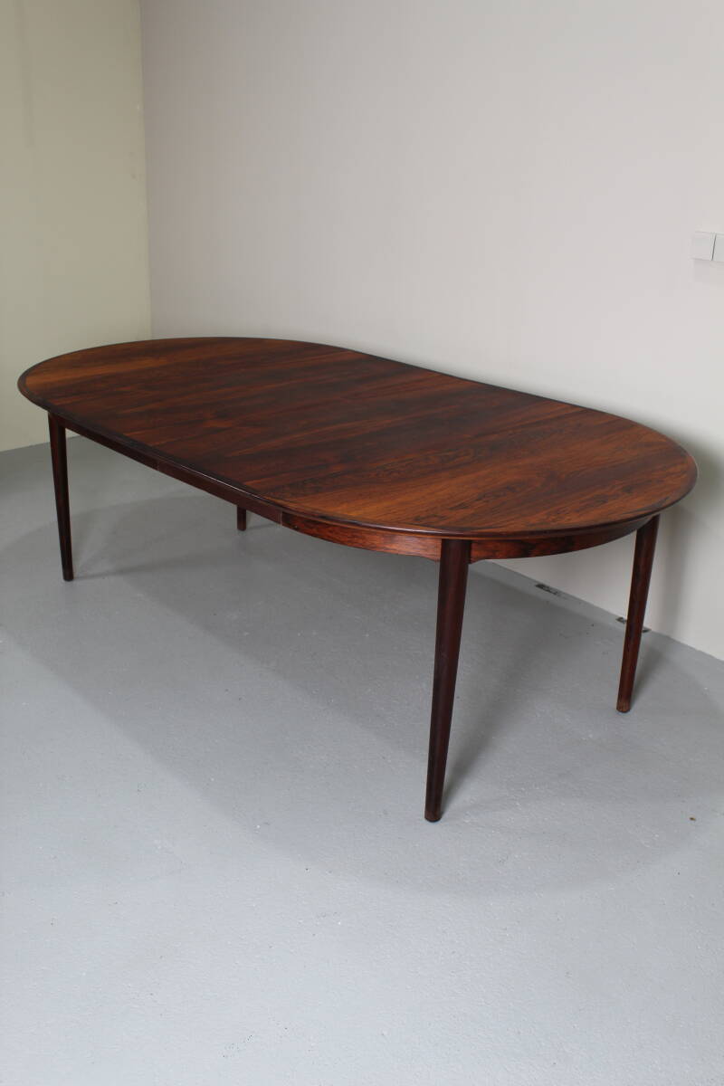 Vintage design uitgeschuifbare ronde eettafel - Arne Vodder voor Sibast | 01277