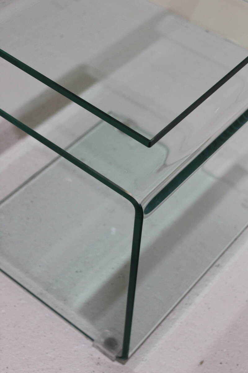 Vintage glass side table | 01322